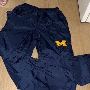 Navy Blue Track Pants UMichigan Rain Pant Waterproof